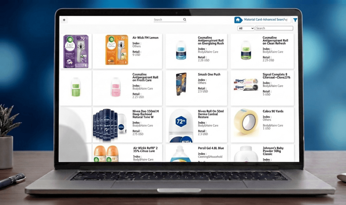 Material management is now more visual with images.
